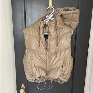 Love Tree Tan Puffer Jacket with Hood
